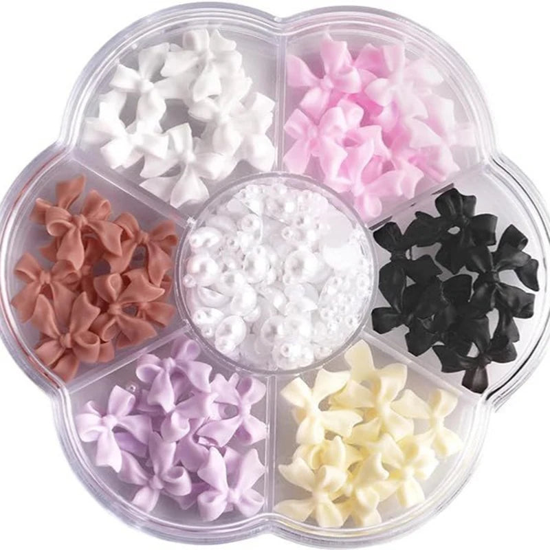 3D Mixed Bowknot and Flower Nail Art Decoration Set - 22