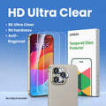 Full Coverage Tempered Glass Screen and Lens Protector for iPhone 17