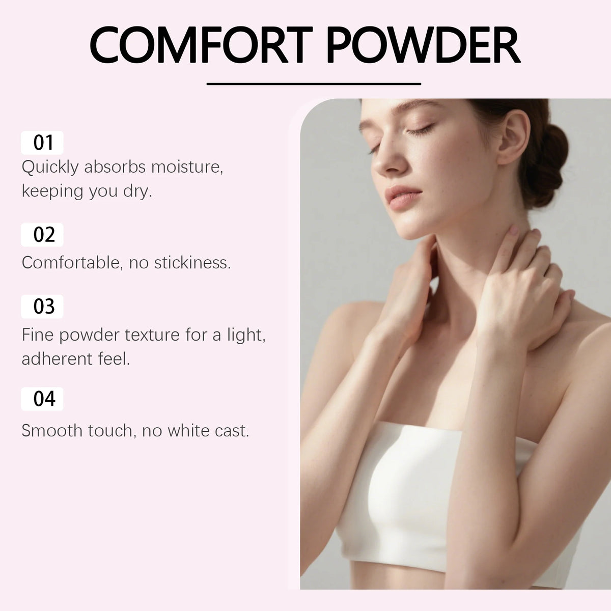 All-Over Body Cooling and Sweat Absorbing Comfort Powder