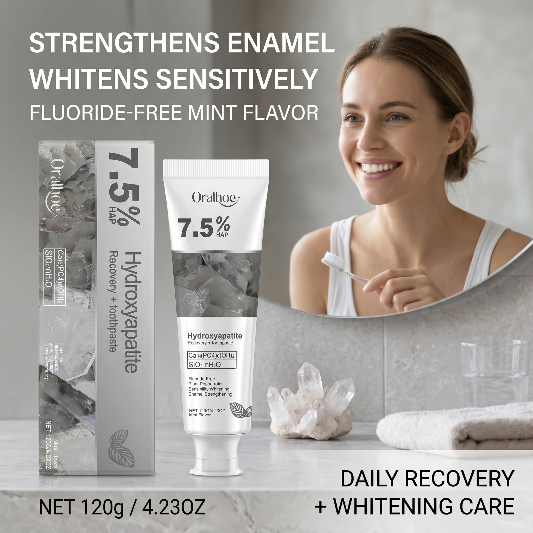 7.5% Hydroxyapatite Enamel Repair & Whitening Toothpaste - 4
