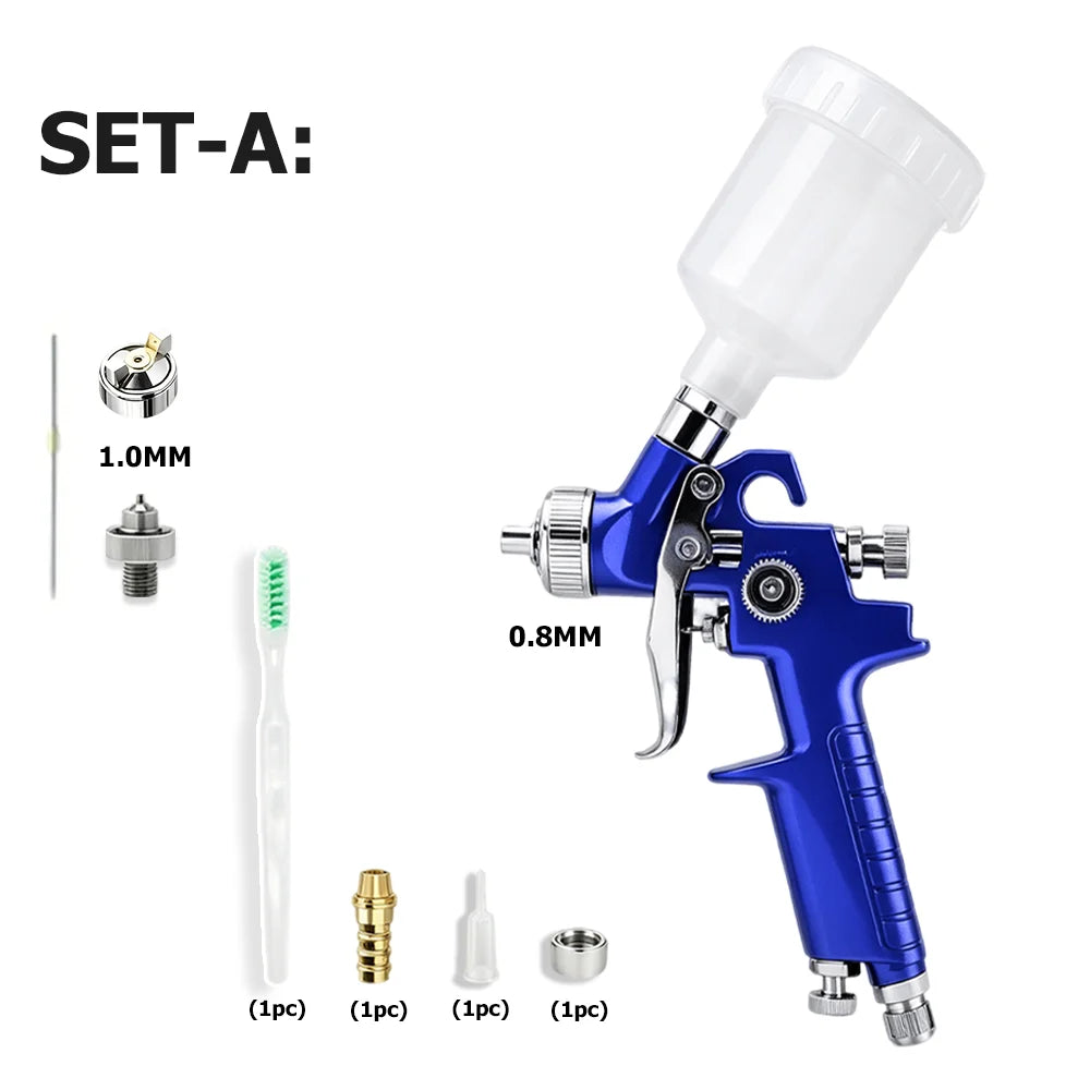 HVLP Gravity Feed Mini Air Spray Gun for Auto Touch-Up