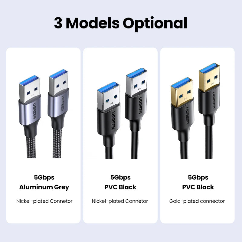 USB 3.0 Male to Male Extension Cable 5Gbps High-Speed Data Transfer - 6