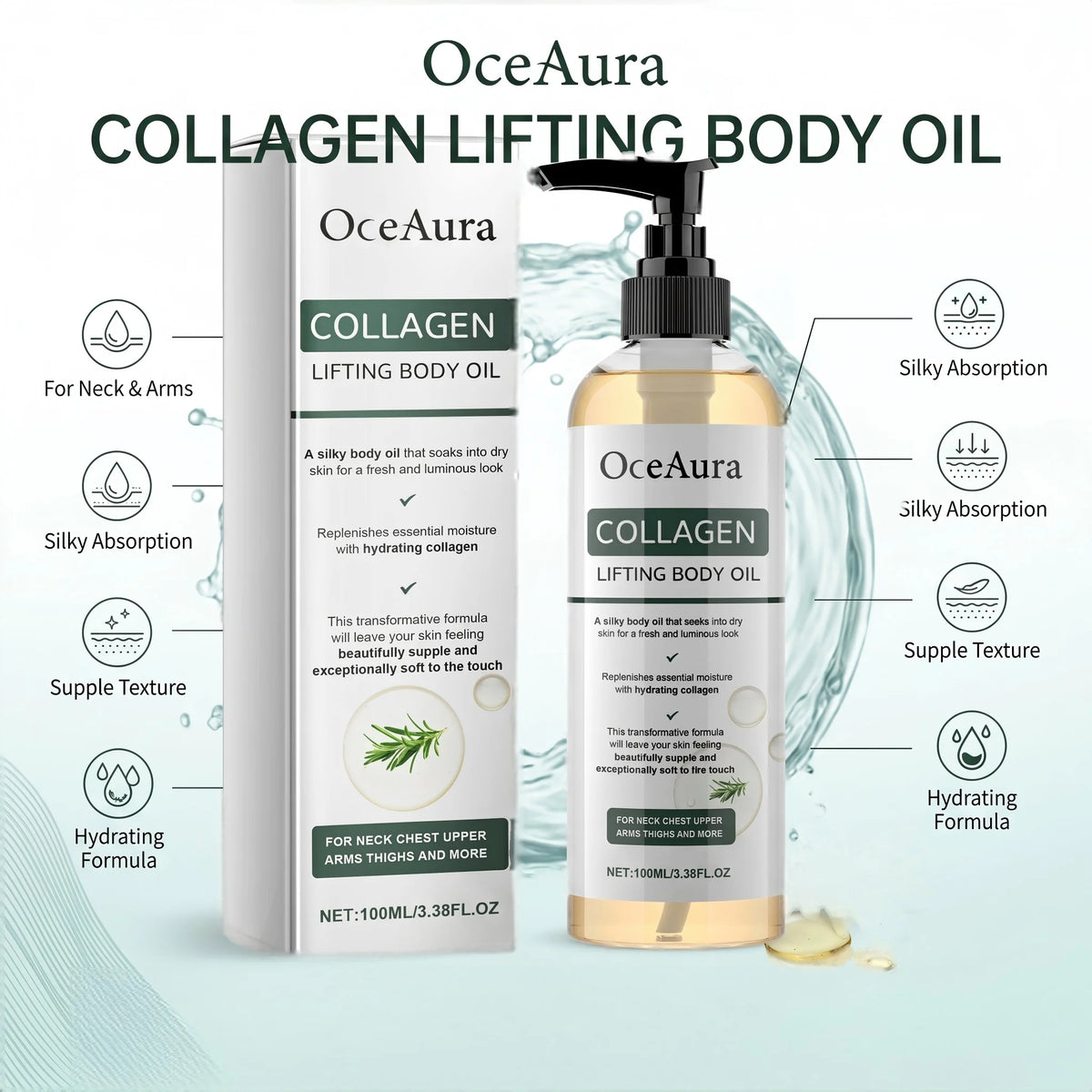 Collagen Body Firming Massage Oil for Skin Tightening