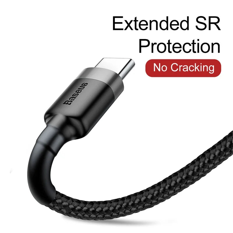 3A Fast Charging USB-A to USB-C Braided Data Cable
