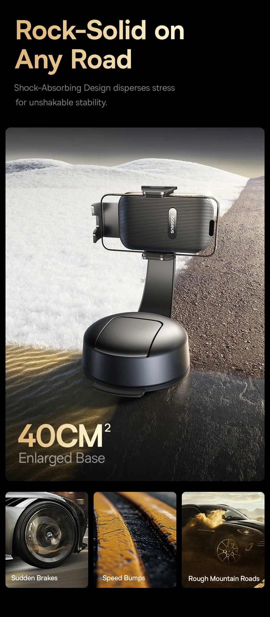 Foldable Dashboard Suction Cup Car Phone Mount - 11