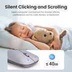 Silent Wireless Mouse with Bluetooth 5.0 and 4000 DPI