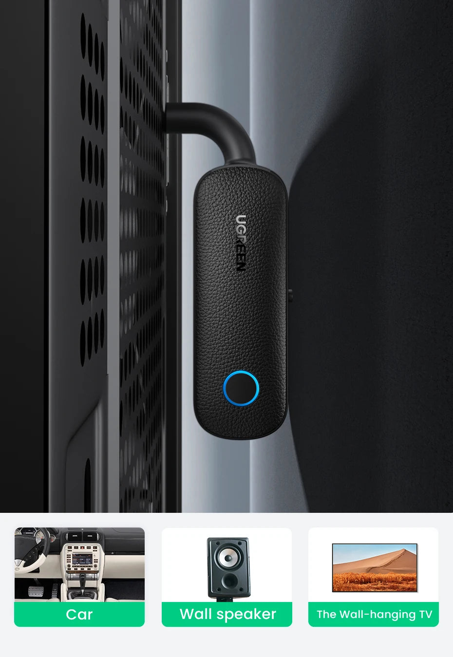 2-in-1 Bluetooth 5.0 Transmitter and Receiver for TV and Car Audio