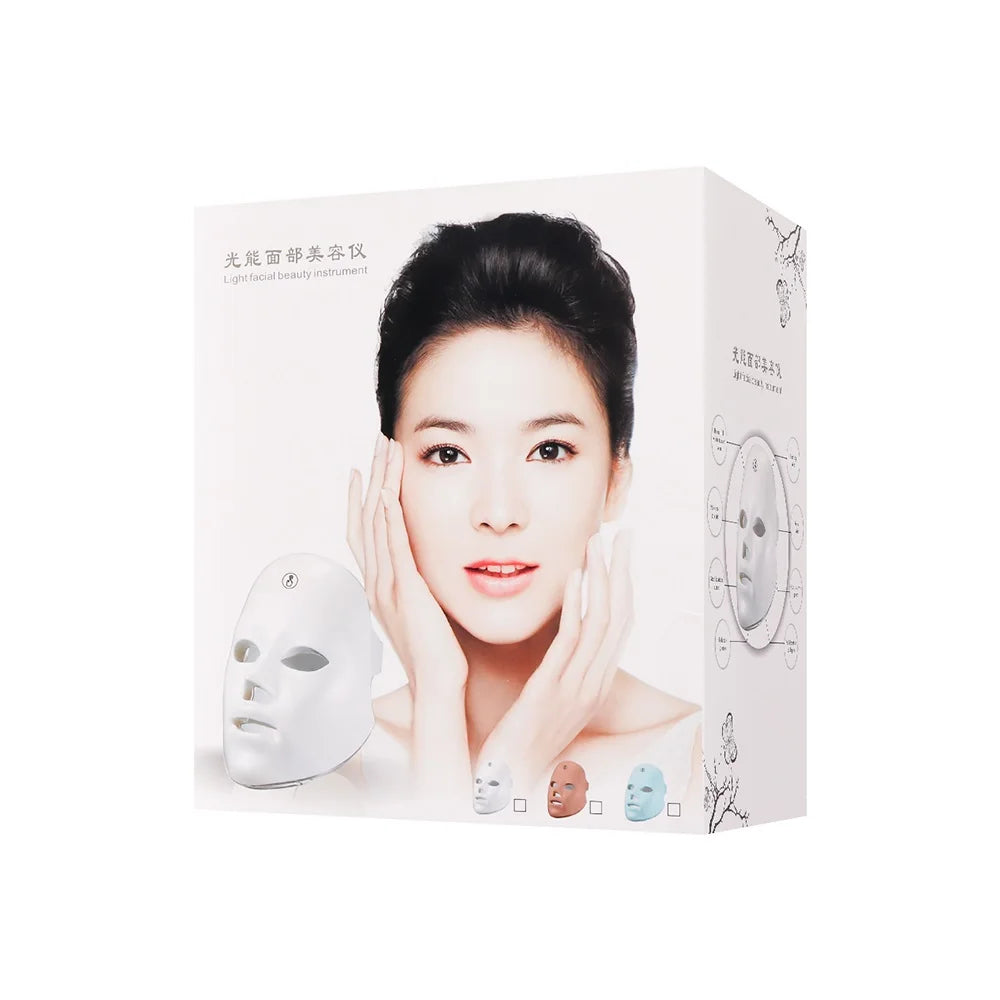 7-Color Rechargeable LED Photon Light Therapy Face Mask