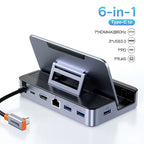6-in-1 USB-C Docking Station for Steam Deck and Gaming Consoles
