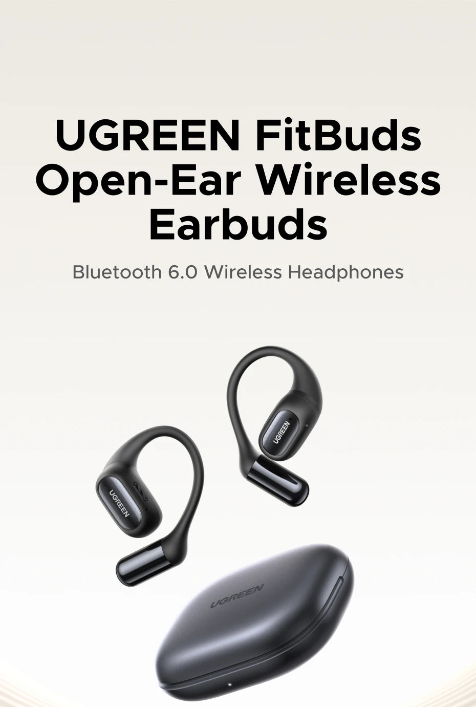 Open-Ear Wireless Bluetooth Sport Earbuds with Charging Case