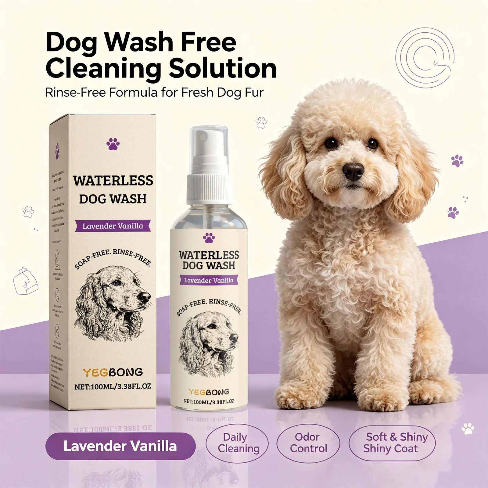 Waterless Pet Shampoo Spray for Dogs - 9