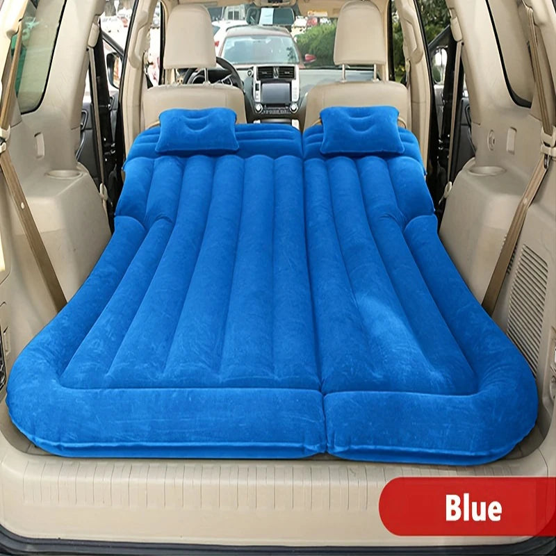 Inflatable Car Back Seat Mattress Bed with Pillows and Storage Bag
