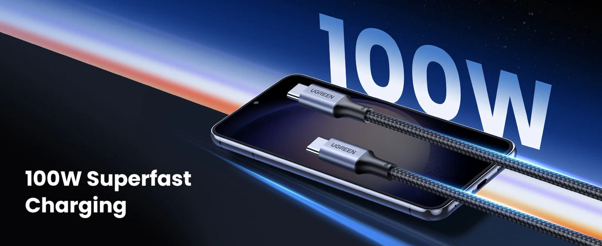 100W USB-C to USB-C Fast Charging and Data Sync Cable