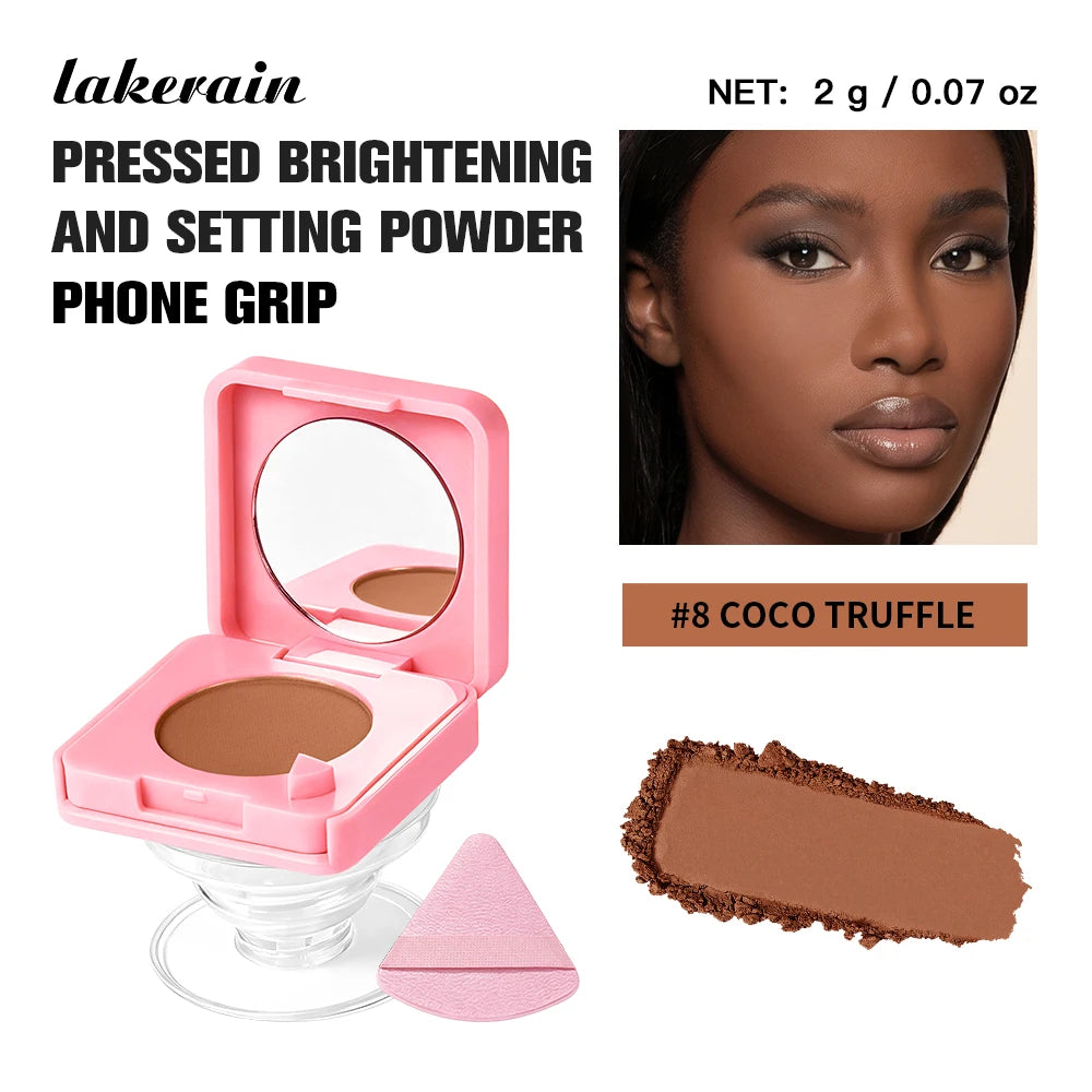2-in-1 Matte Pressed Powder and Phone Grip with Mirror
