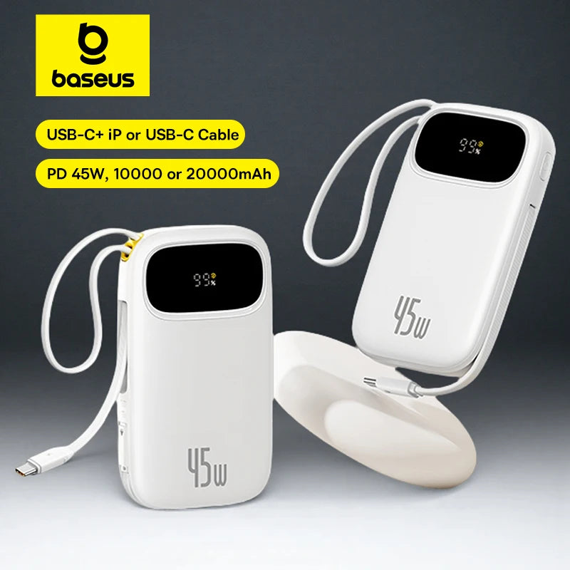 45W Fast Charging Power Bank with Built-in Cables - 1