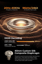 Wireless Noise Canceling Over-Ear Headphones with 112H Battery