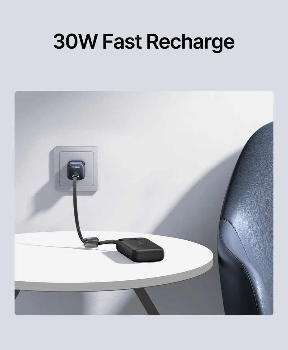 45W 10000mAh Portable Power Bank with Integrated Watch Charger