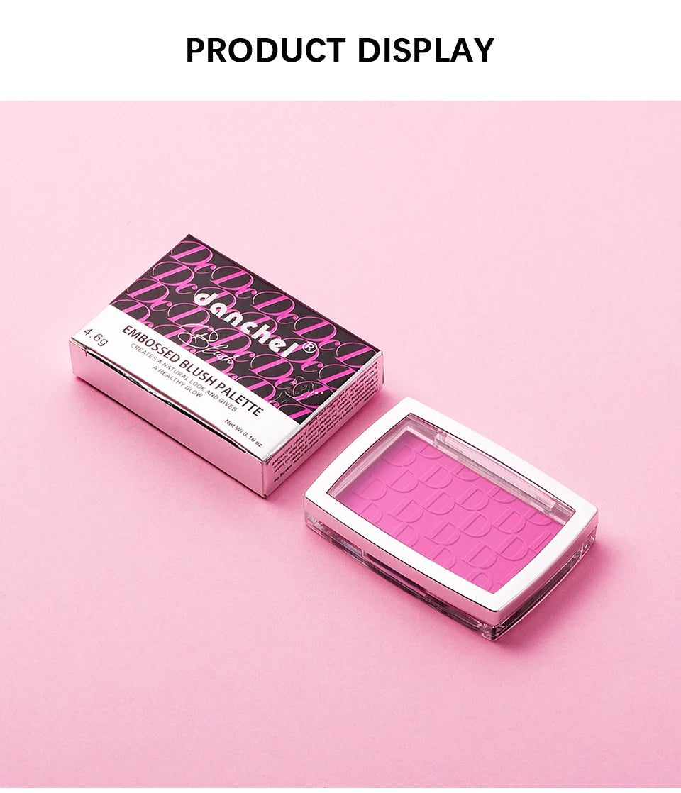 Matte Embossed Powder Blush Palette for Natural Cheek Color - 17