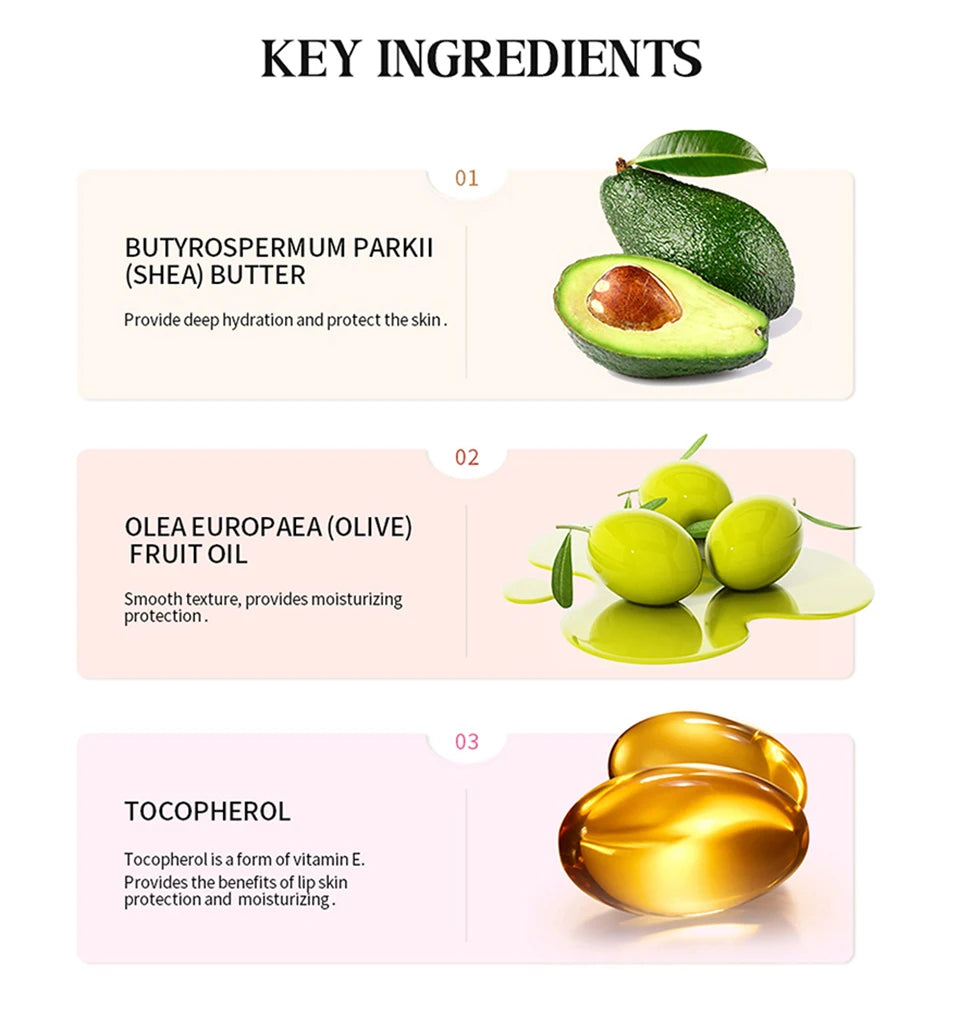 Moisturizing Lip Balm Butter for Hydrated Glossy Lips