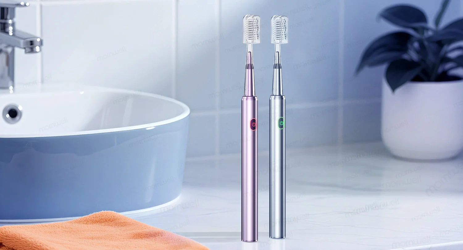 Rechargeable Acoustic Electric Toothbrush with 4 Replacement Heads - 12