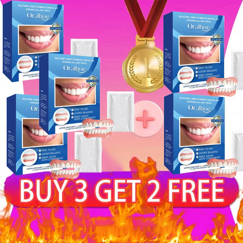 Silicone Full Set Dentures for Instant Comfort Smile - 7