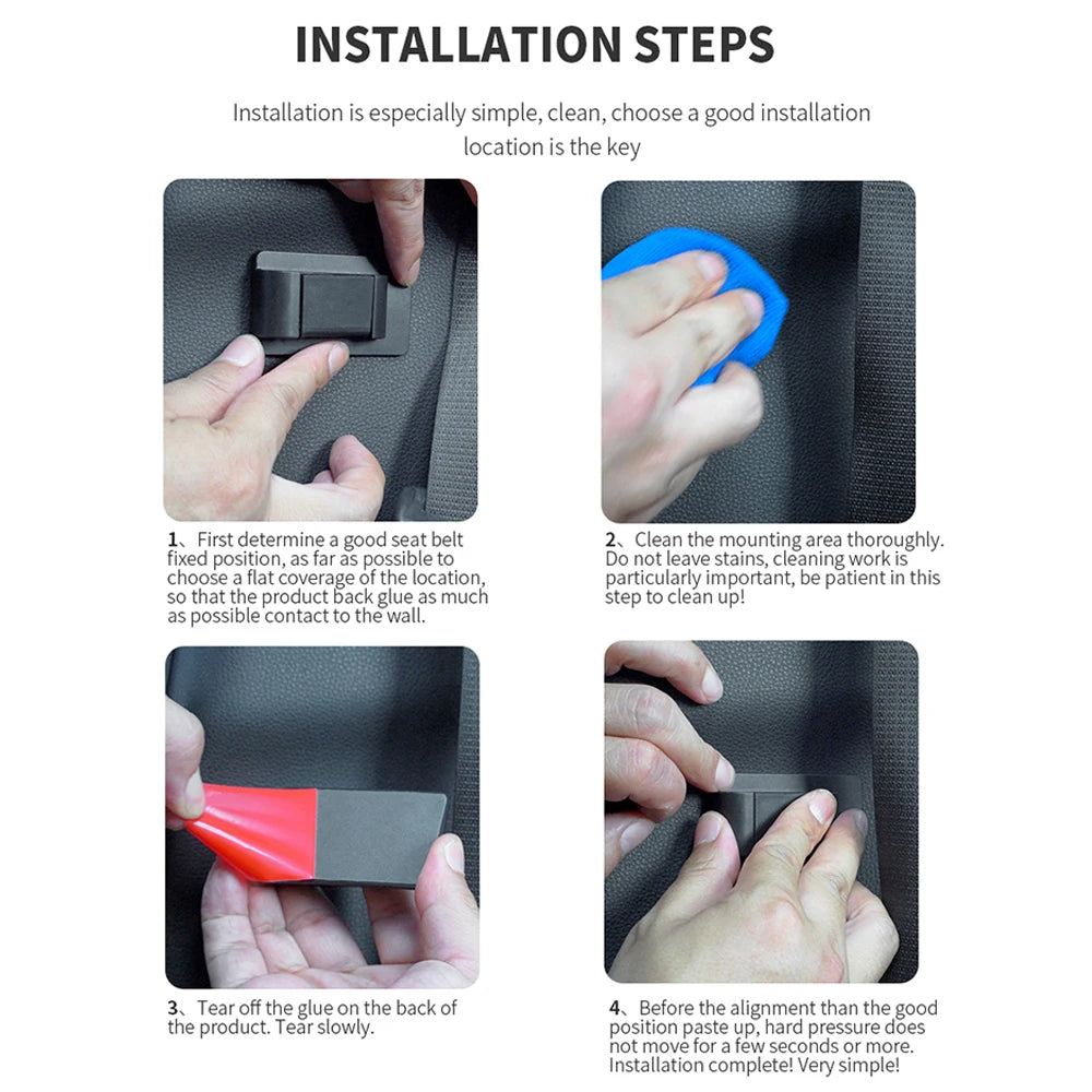 Universal Car Seat Belt Stabilizer Clip Non Slip Fastener