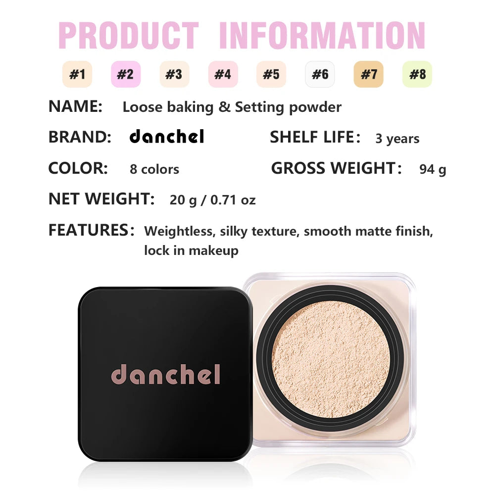Matte Loose Setting Powder for All-Day Makeup Wear