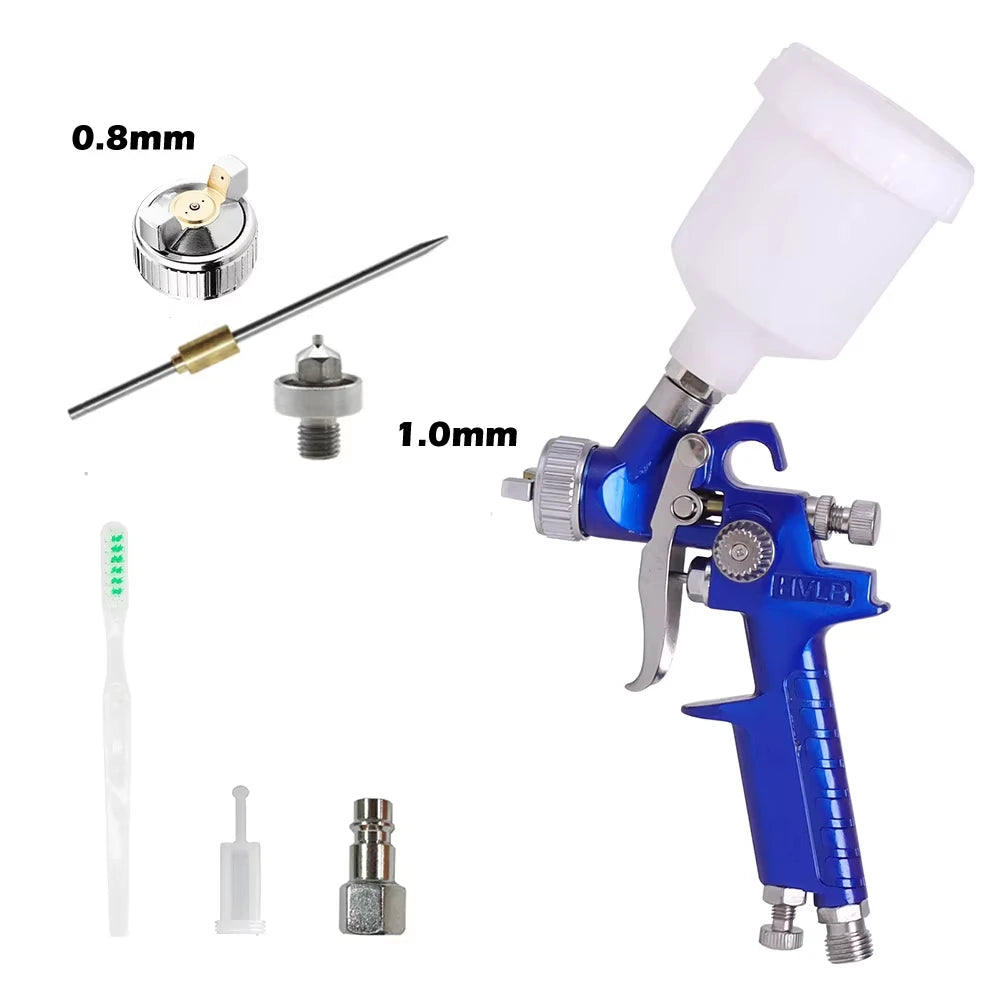 HVLP Gravity Feed Mini Air Spray Gun for Auto Touch-Up - 9