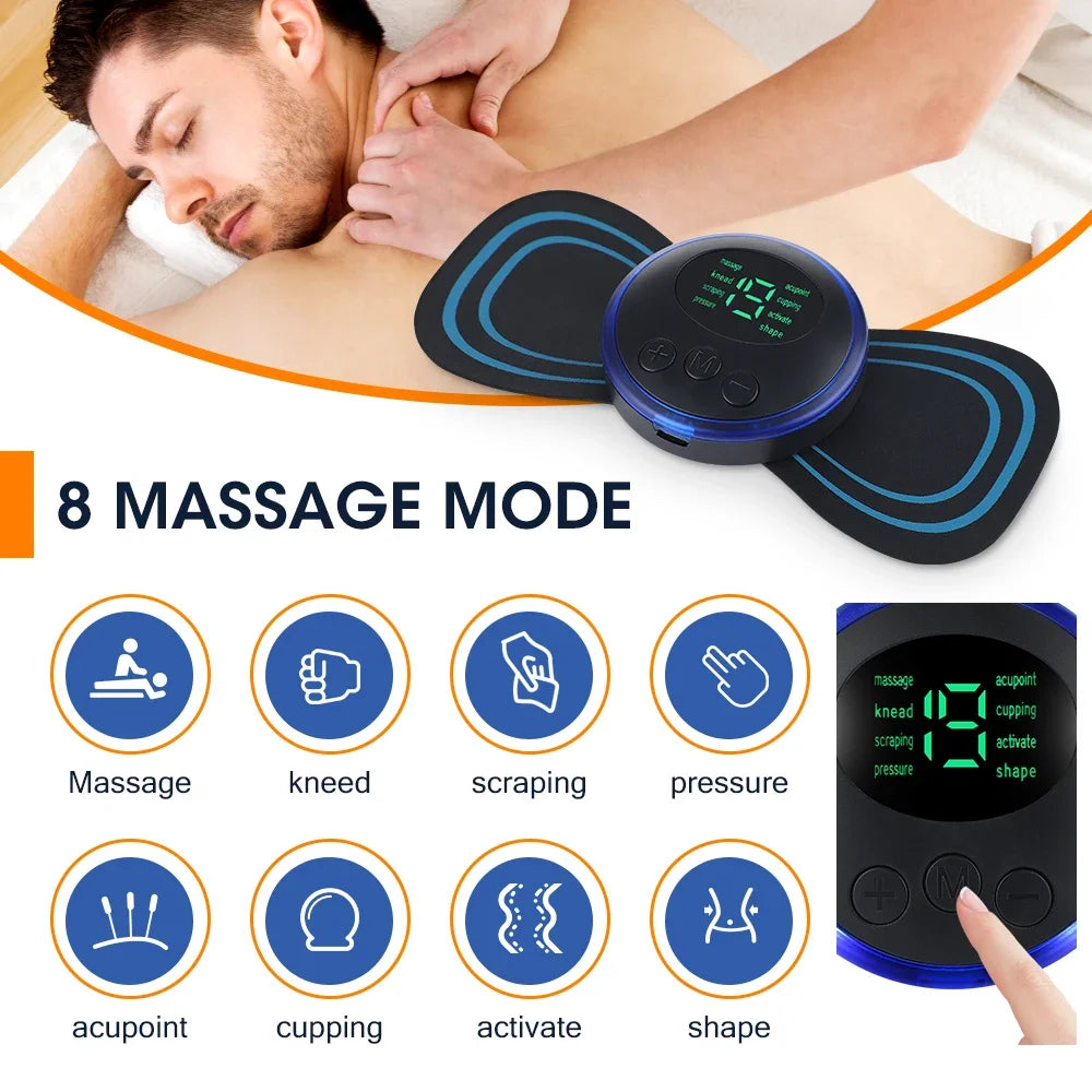 Portable Electric Muscle Massage Patch with Remote