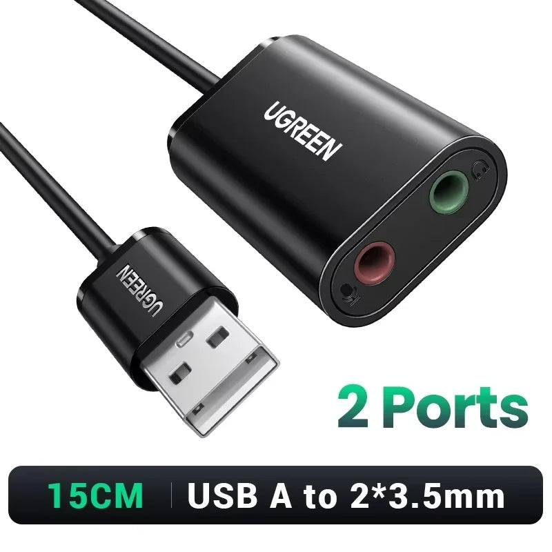 USB External Sound Card Audio Adapter for PC and Gaming Consoles