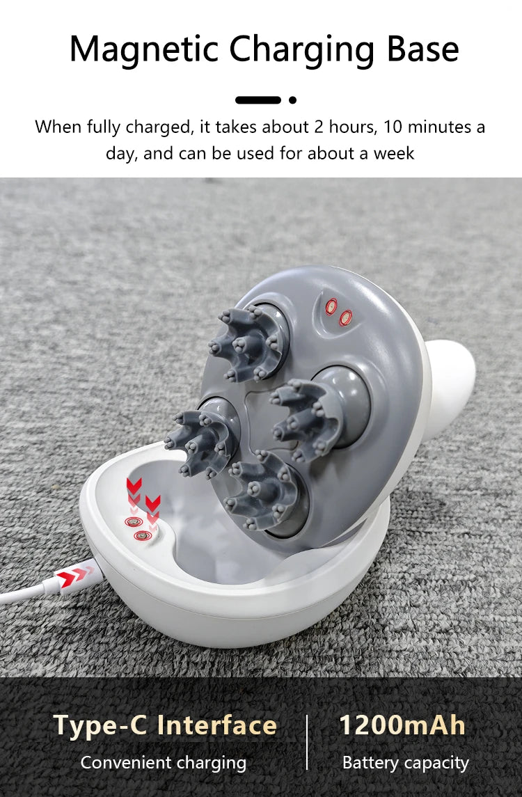 Electric Waterproof Scalp Massager for Relaxation