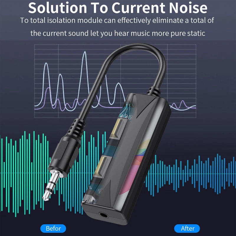 3.5mm Aux Ground Loop Noise Isolator for Car and Home Audio - 9