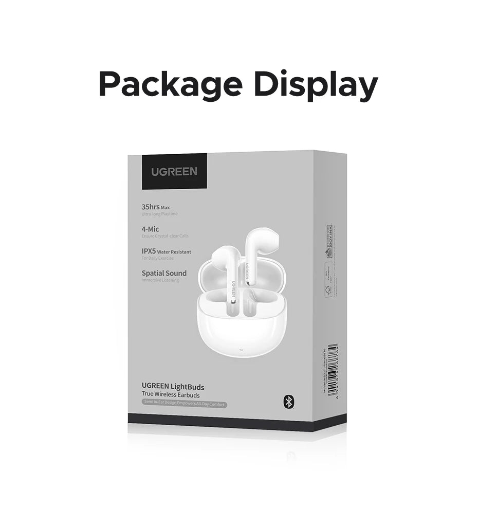Wireless Bluetooth 6.0 TWS Earbuds with 35-Hour Battery Life