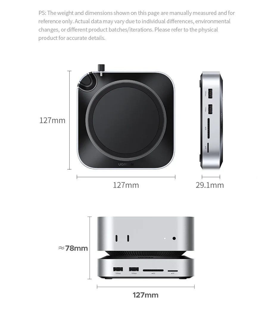11-in-1 Docking Station for Mac Mini M4 with M.2 SSD Enclosure - 23
