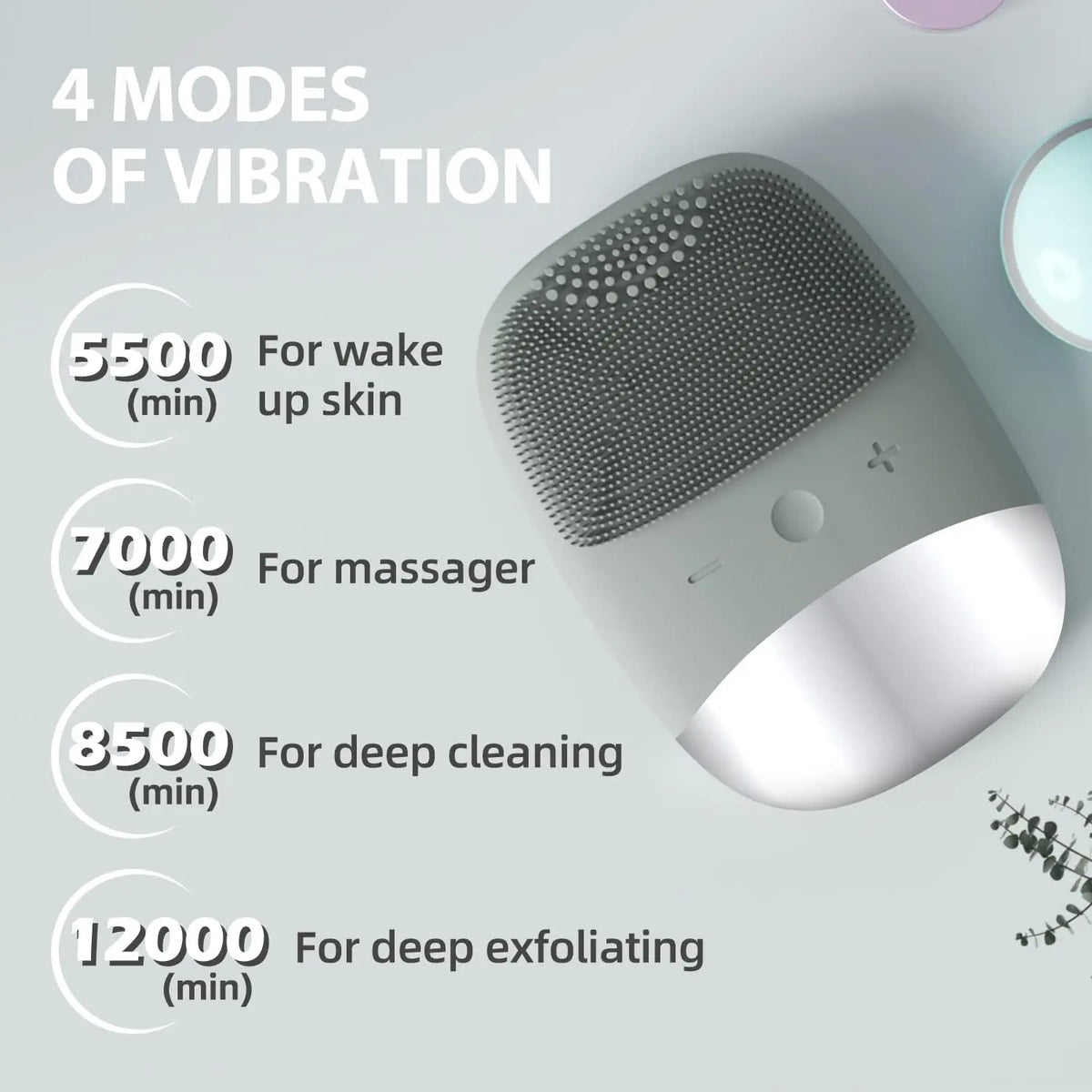 3-in-1 Electric Waterproof Silicone Facial Cleansing Brush