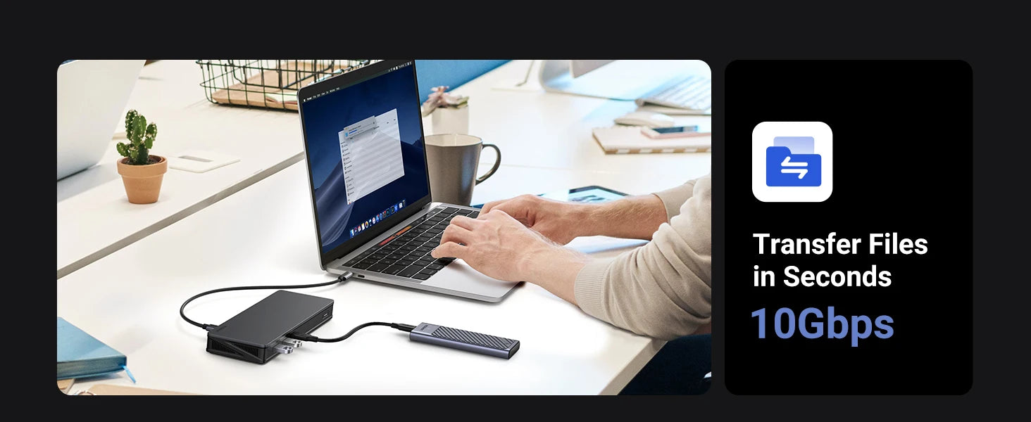 9-in-1 Dual 4K 60Hz DisplayLink Docking Station for Laptop - 16