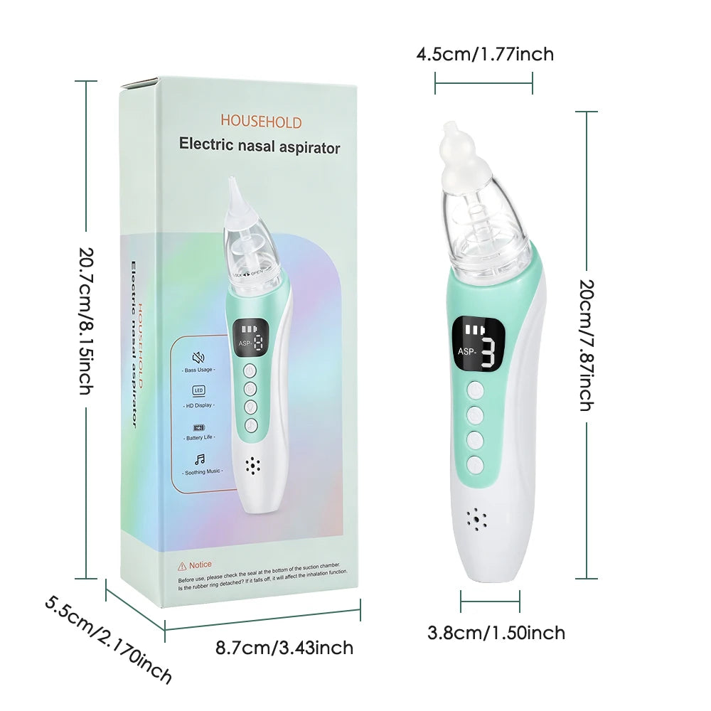 Electric Rechargeable Baby Nasal Aspirator with Soothing Music - 14