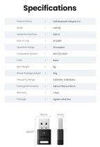 USB Bluetooth 5.4 Adapter for PC Wireless Connectivity