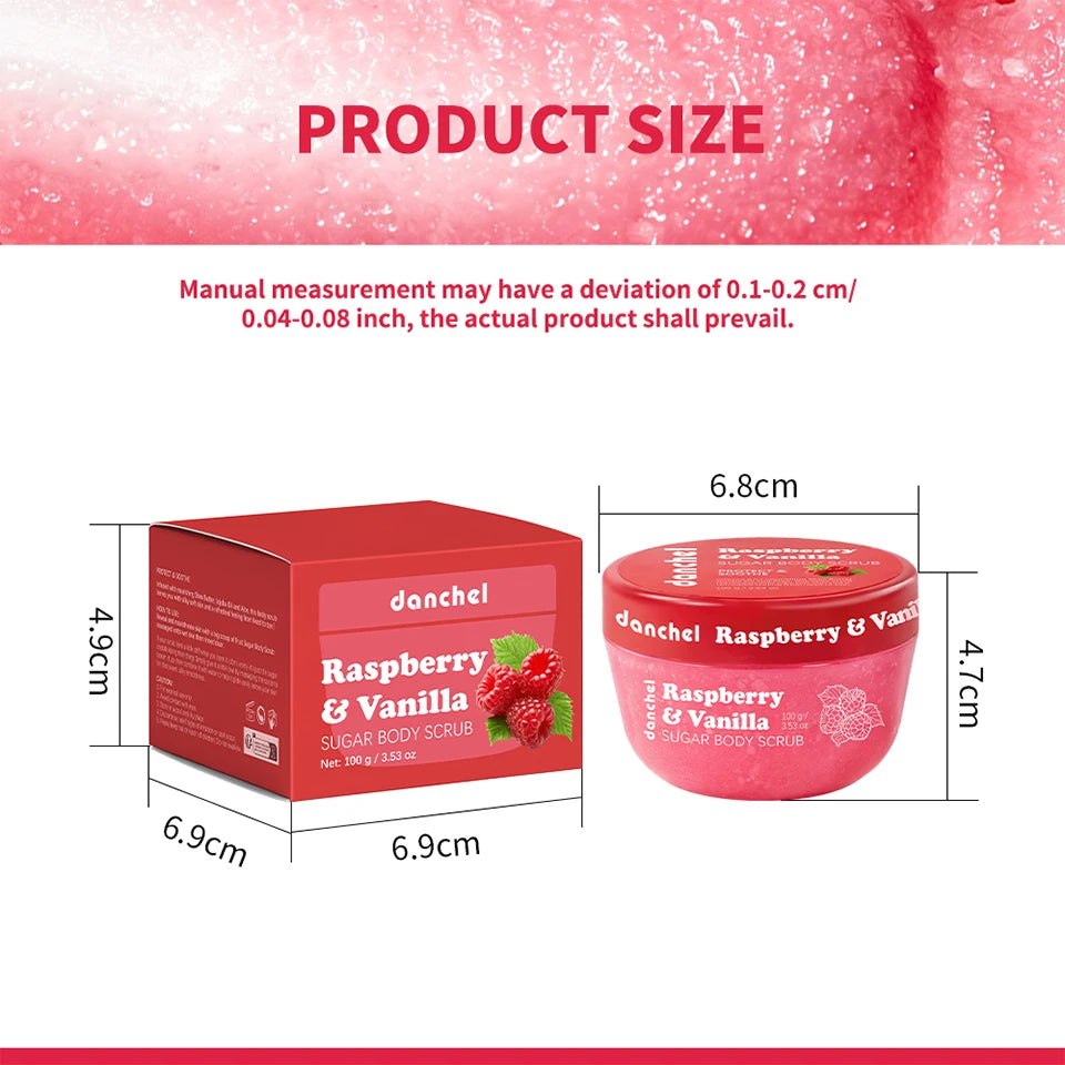 Raspberry Vanilla Sugar Body Scrub for Exfoliation