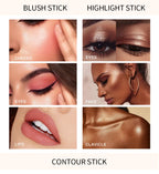 Liquid Contour, Blush and Highlighter Wand with Cushion Applicator