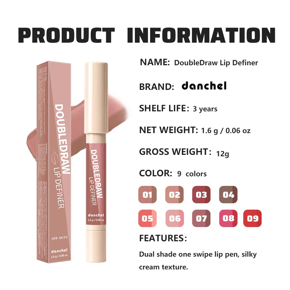 2-in-1 Dual Ended Lip Contour Liner and Hydrating Matte Gloss - 16