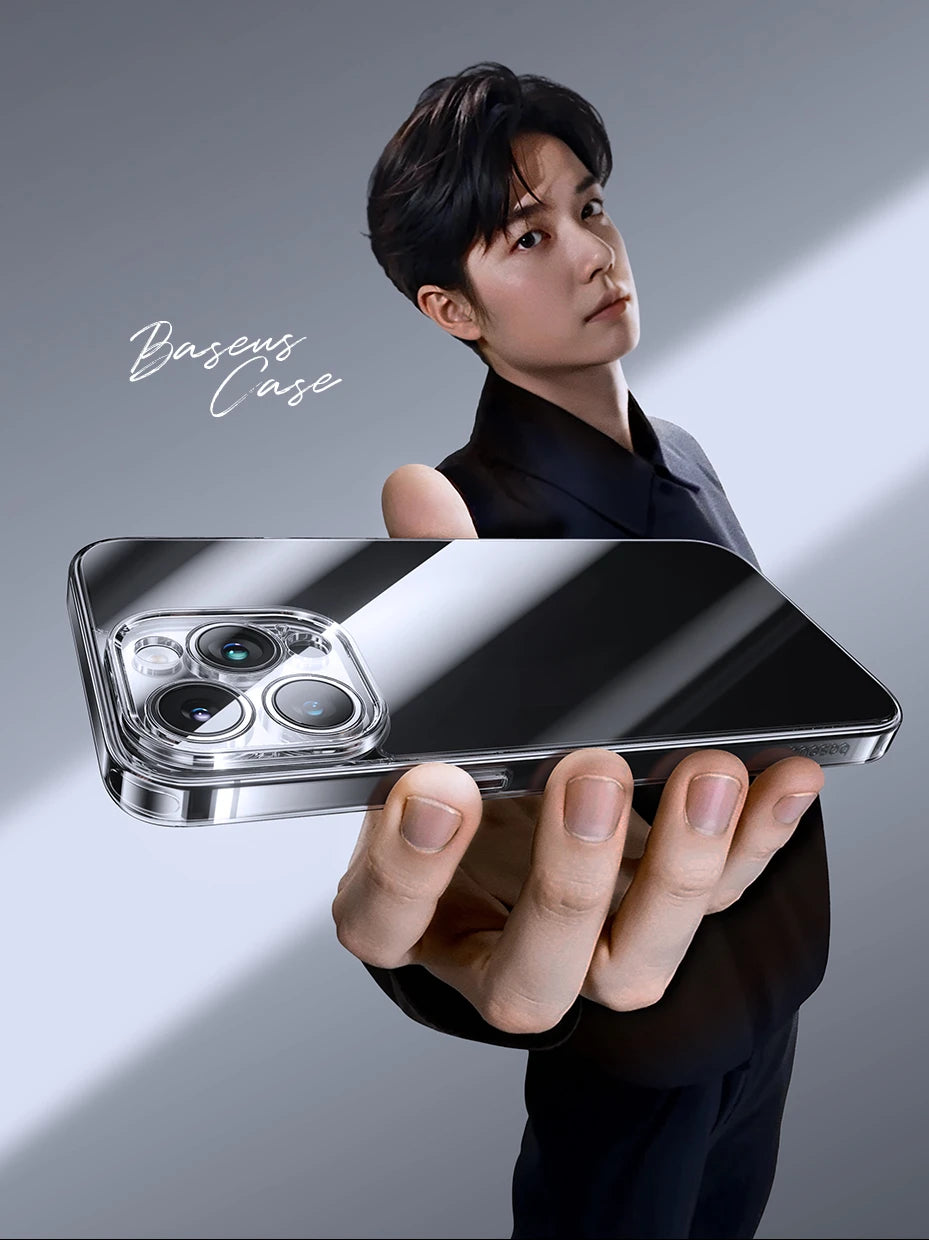 Clear Corning Glass Protective Case for iPhone 16 and 17 Pro Max