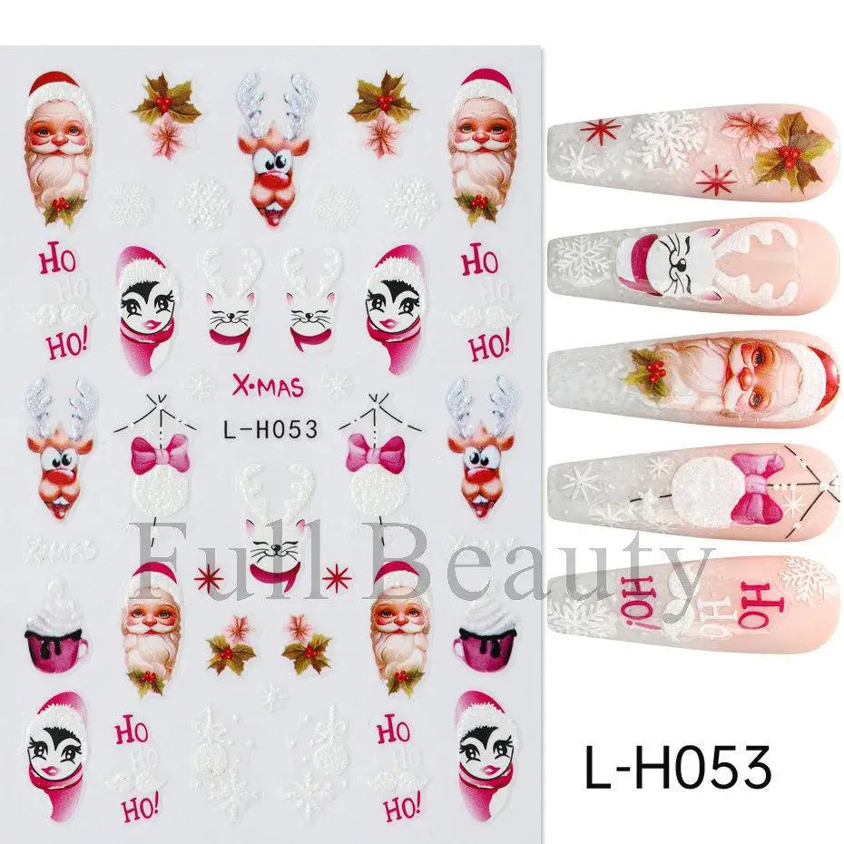 Christmas Cartoon Nail Art Decals - 41