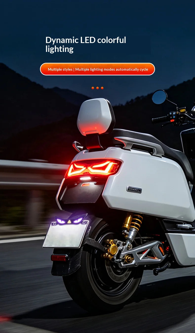 LED Demon Eye Motorcycle License Plate Warning Light - 13
