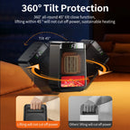Portable PTC Ceramic Space Heater with Ambient Flame Light