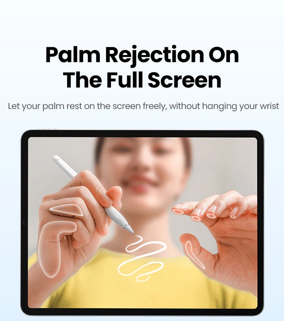 Precision Stylus Pen for iPad with Palm Rejection & Fast Charging - 12