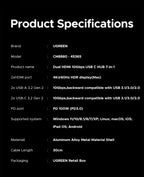 7-in-1 USB-C Hub with Dual 4K 60Hz HDMI and 100W PD Charging
