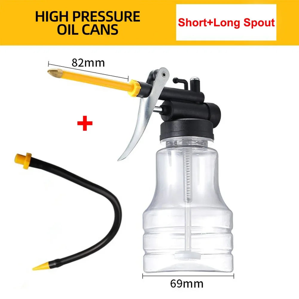 250ml Manual Pump Oiler Bottle High Pressure Lubrication Spray Can