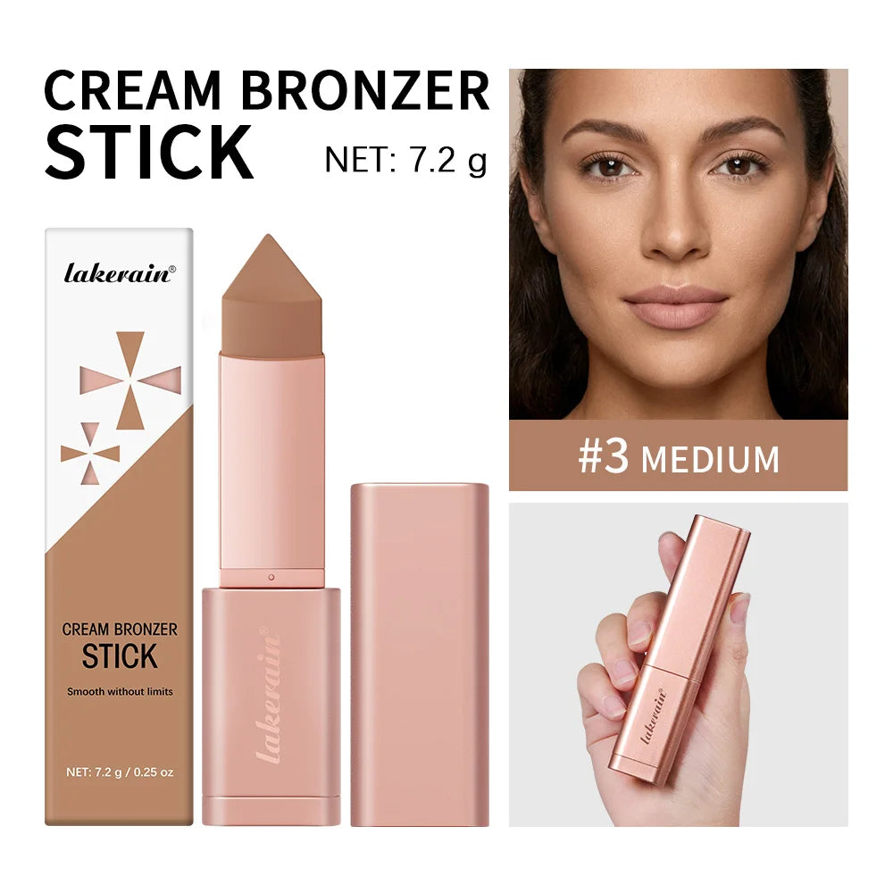 Cream Bronzer and Contouring Stick for Sculpted Face Makeup - 24