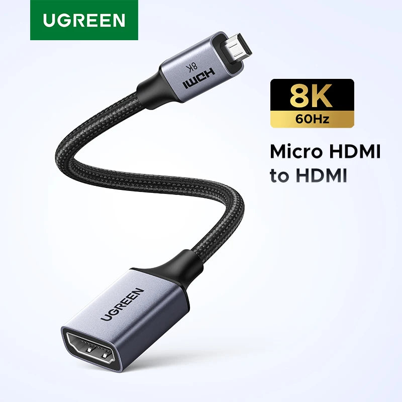 Micro HDMI to HDMI Adapter 4K 60Hz Cable
